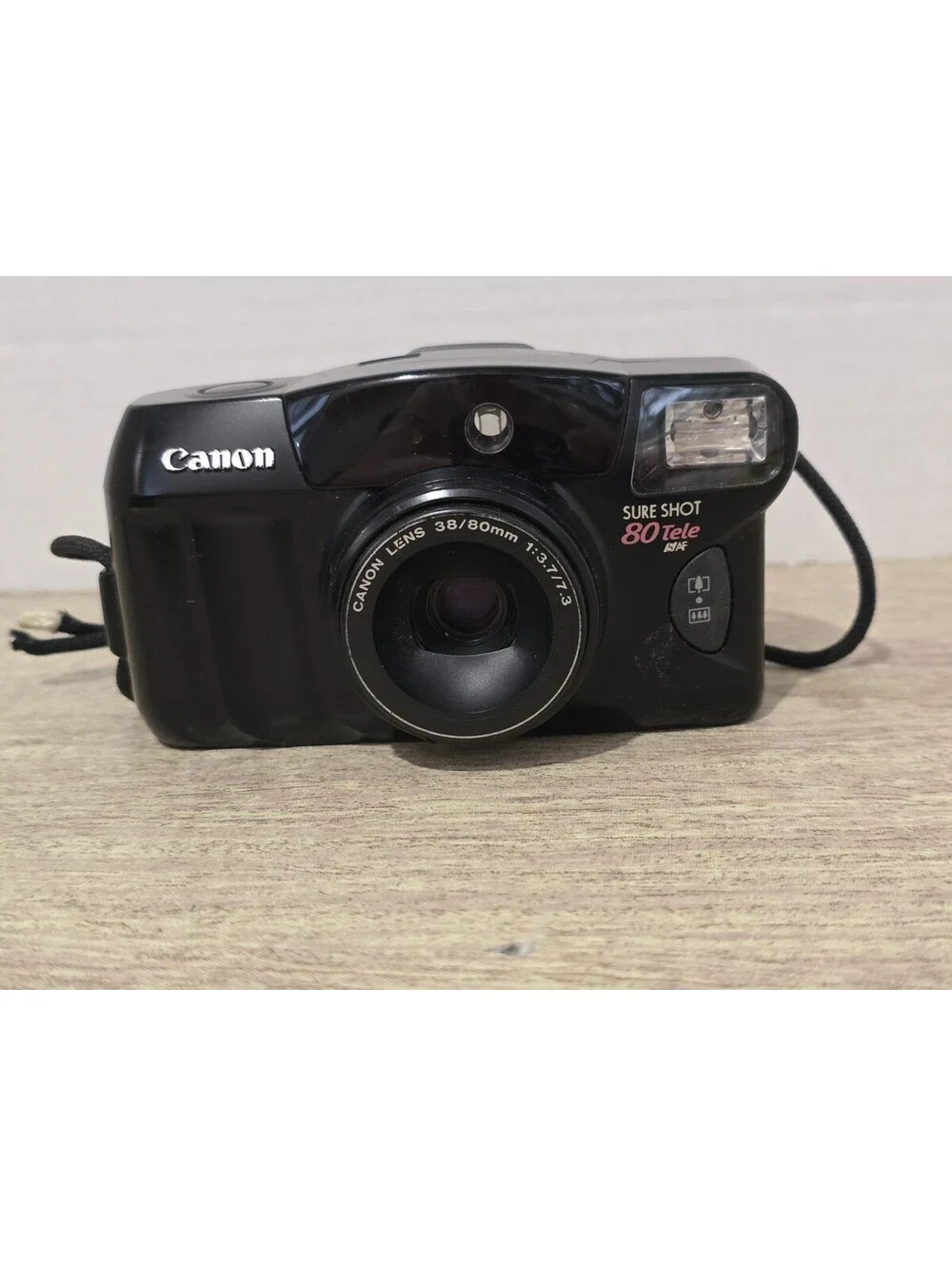 Canon Sure Shot 80 Tele Film Camera Black  READ NOTE